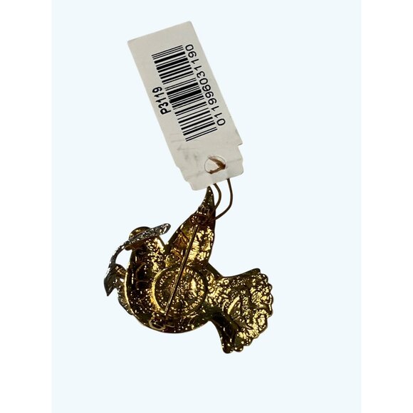 Vatican Library Collection Dove with Olive Branch Pin Brooch - Picture 7 of 9